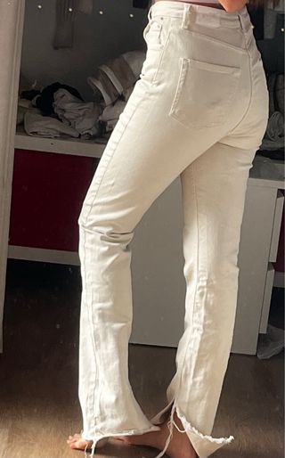 Jeans ZARA Beige Acampanados