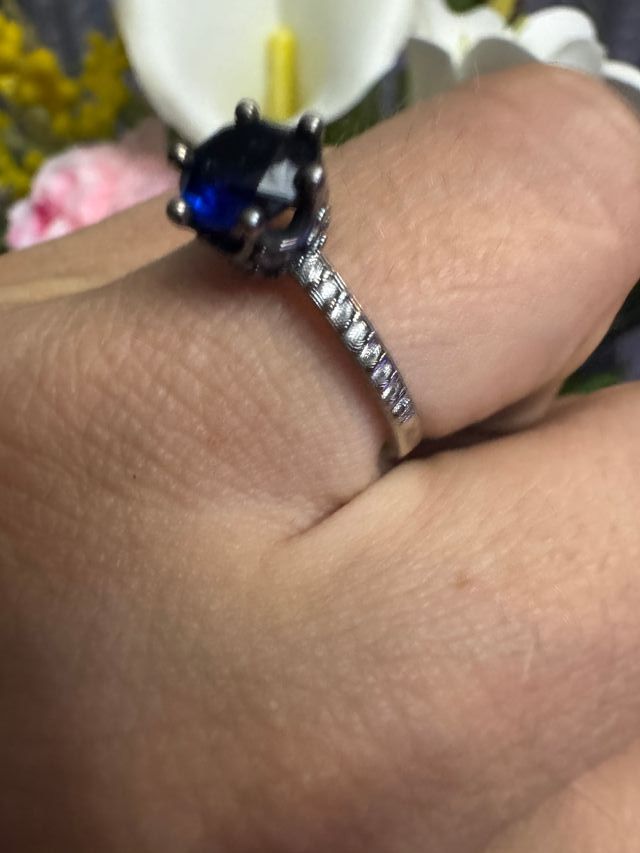Anillo Plata S925 T54 Azul