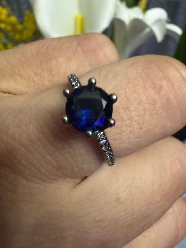 Anillo Plata S925 T54 Azul
