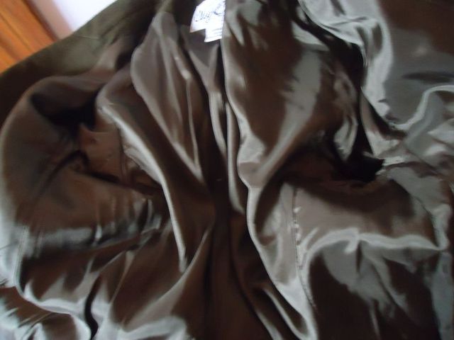 Traje chaqueta falda verde oliva