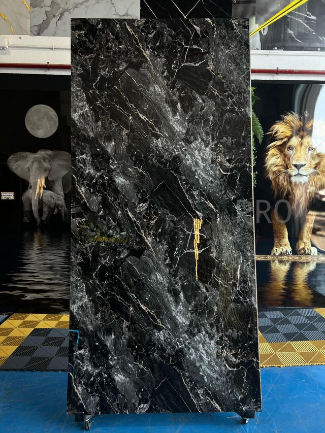 Placa decorativa Mármol Cuarzo Negro