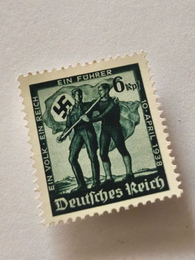 Sello auténtico época nazi 6 Rpf 1938