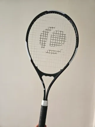 Raqueta de tenis de aluminio negra