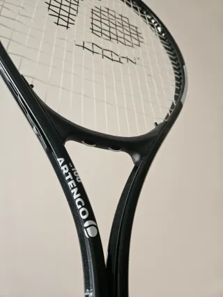 Raqueta de tenis de aluminio negra