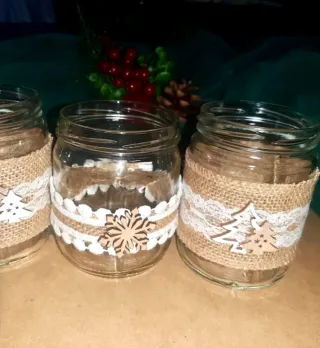 Frascos Decoración Navidad