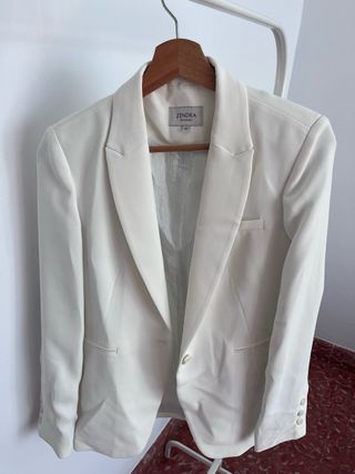 Blazer ZENDRA Blanco Talla L
