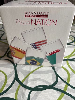 Set 4 Bicchieri Pizza Nation Brandani