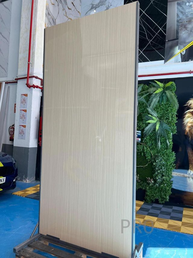 Placa decorativa Madera Mostaza Brillo