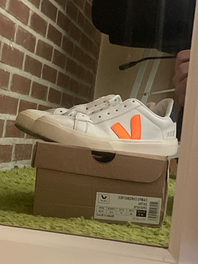Zapatillas Veja Talla 41 Naranja/Blanco