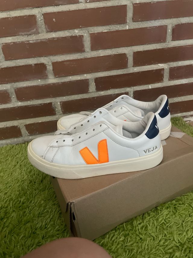 Zapatillas Veja Talla 41 Naranja/Blanco