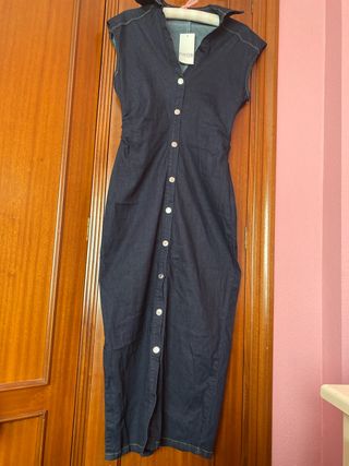 Vestido vaquero midi elástico Talla S