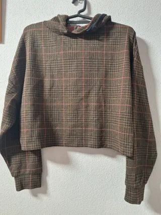 Sudadera Stradivarius cuadros M