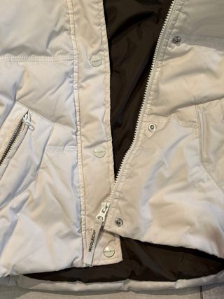 Giubbotto Woolrich donna bianco con cappuccio