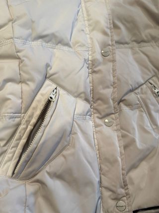 Giubbotto Woolrich donna bianco con cappuccio