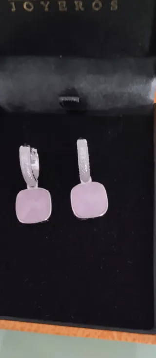 Pendientes Cuadrados Rosa