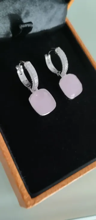 Pendientes Cuadrados Rosa