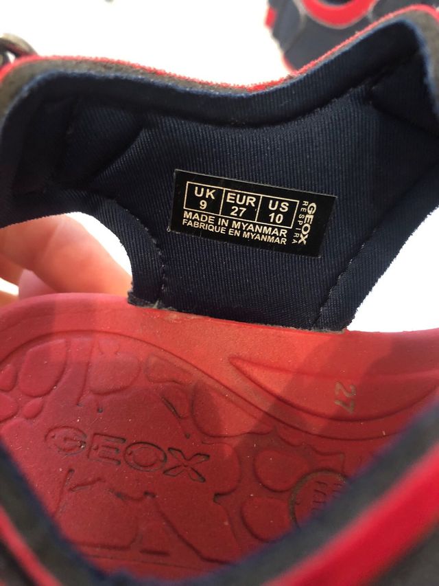 Sandalias Geox niño azul y rojo