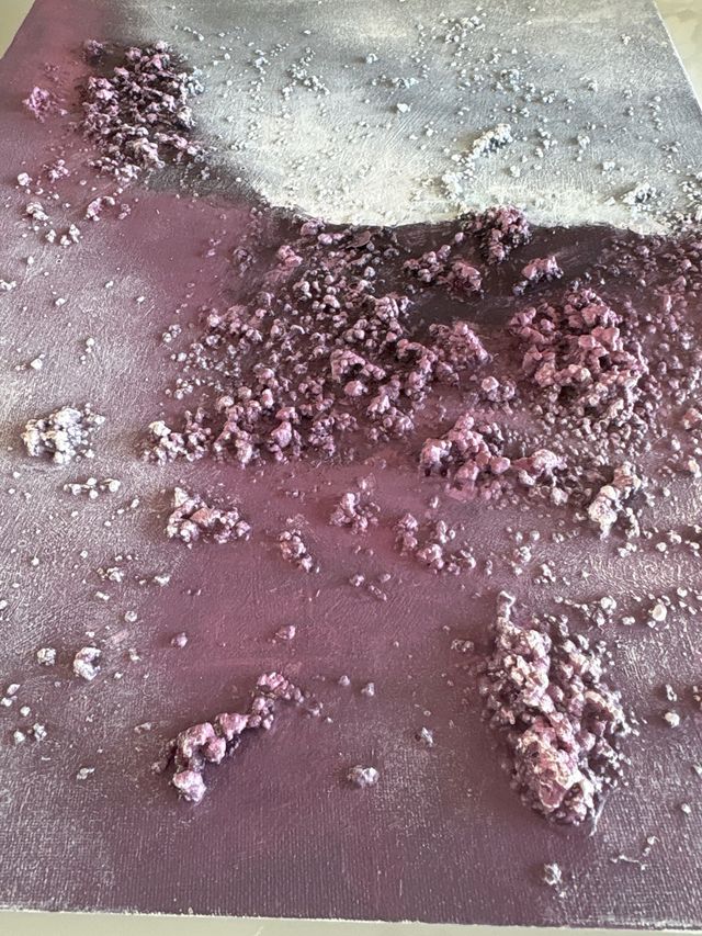 Cuadro Texturizado Piedra Gris y Violeta