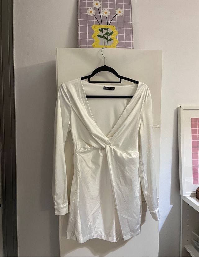 Vestido blanco satén