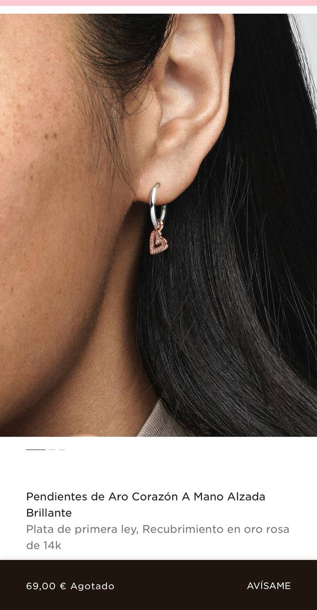 Pendientes Aro Corazón Pandora