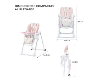 Trona bebé con estampado divertido