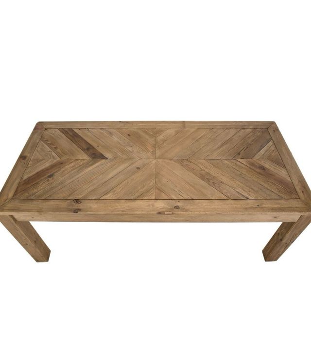 Mesa de comedor artesanal de madera recuperada