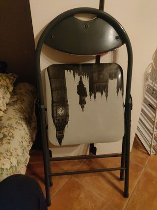 Sedia pieghevole con stampa Union Jack e Big Ben