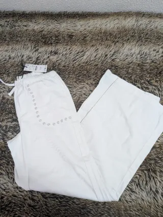 Pantalón Zara Blanco