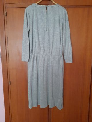 Vestido fiesta Pedro Rovira plateado