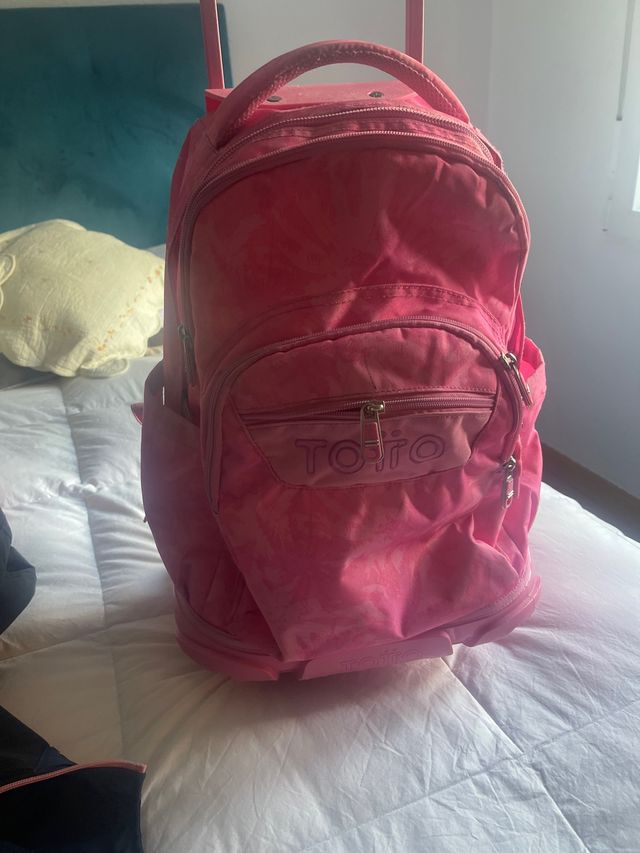 Mochila Totto Ruedas Rosa