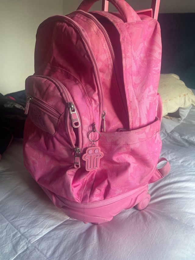 Mochila Totto Ruedas Rosa