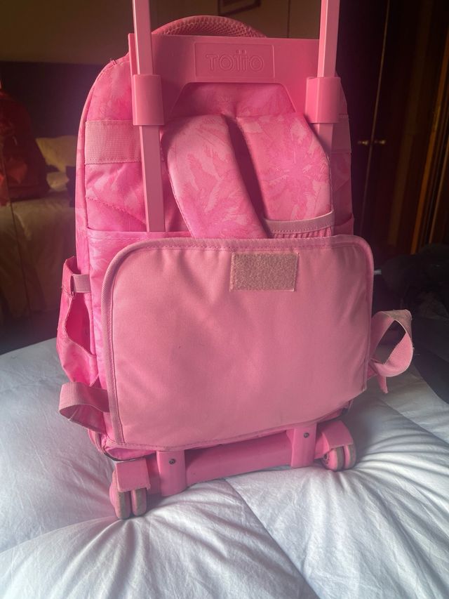 Mochila Totto Ruedas Rosa