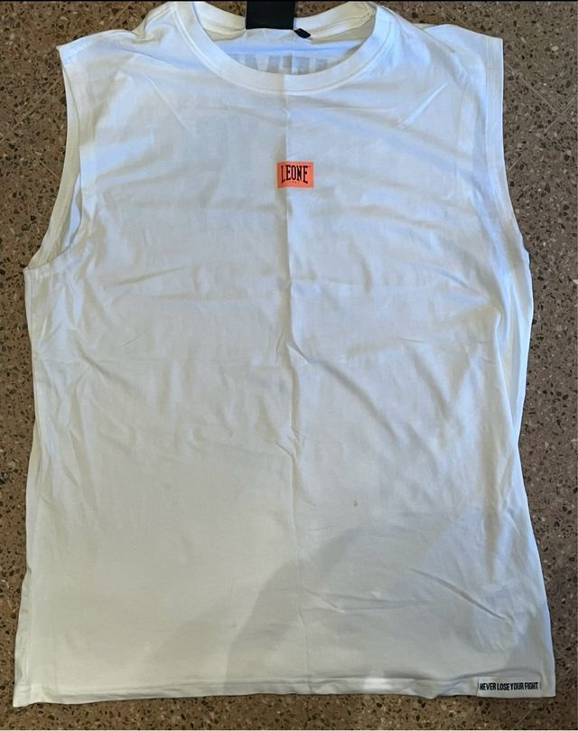Camiseta LEONE Boxing Tirantes Blanca