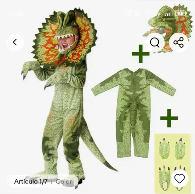 Disfraz dragón niño T M (3 años)