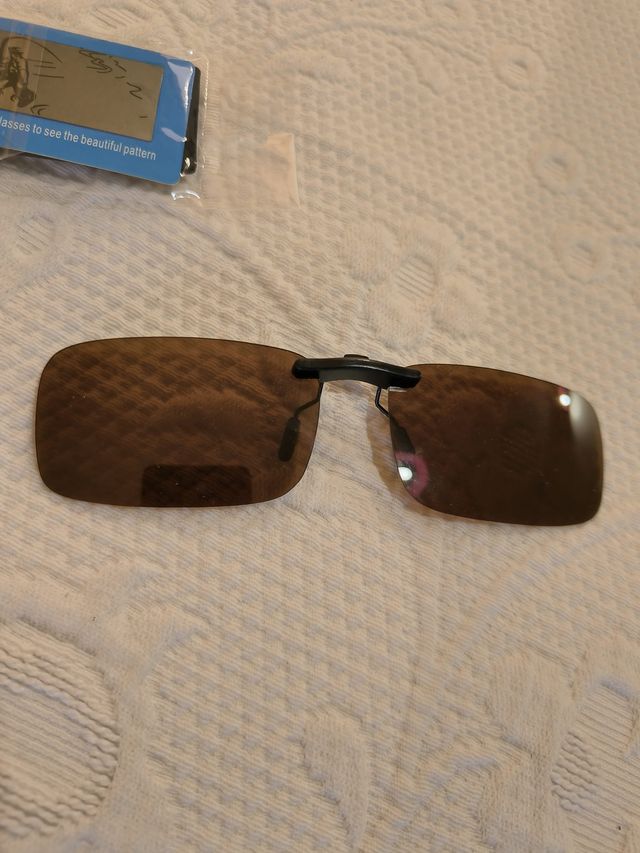 Clip Óculos Sol UV400 Castanho