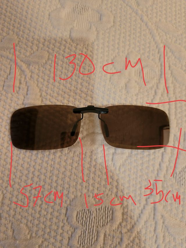 Clip Óculos Sol UV400 Castanho