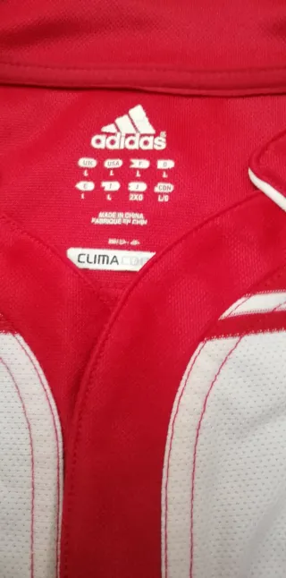 Maglia Rugby Adidas L Rossa e Bianca Nuova