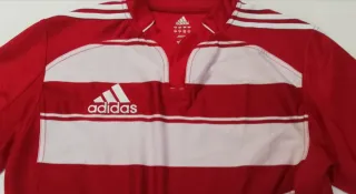 Maglia Rugby Adidas L Rossa e Bianca Nuova