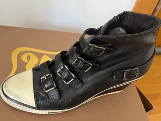 Botín Negro Tacón Bajo Mujer