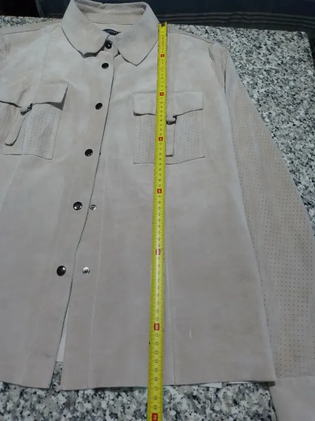 Camicia in pelle Marina Rinaldi beige L/40