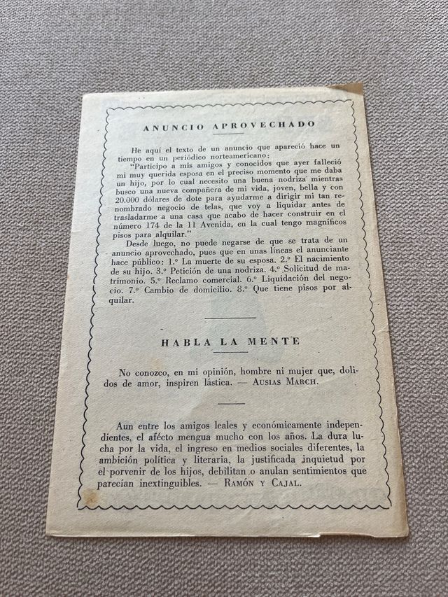 Hoja calendario 7 septiembre 1960