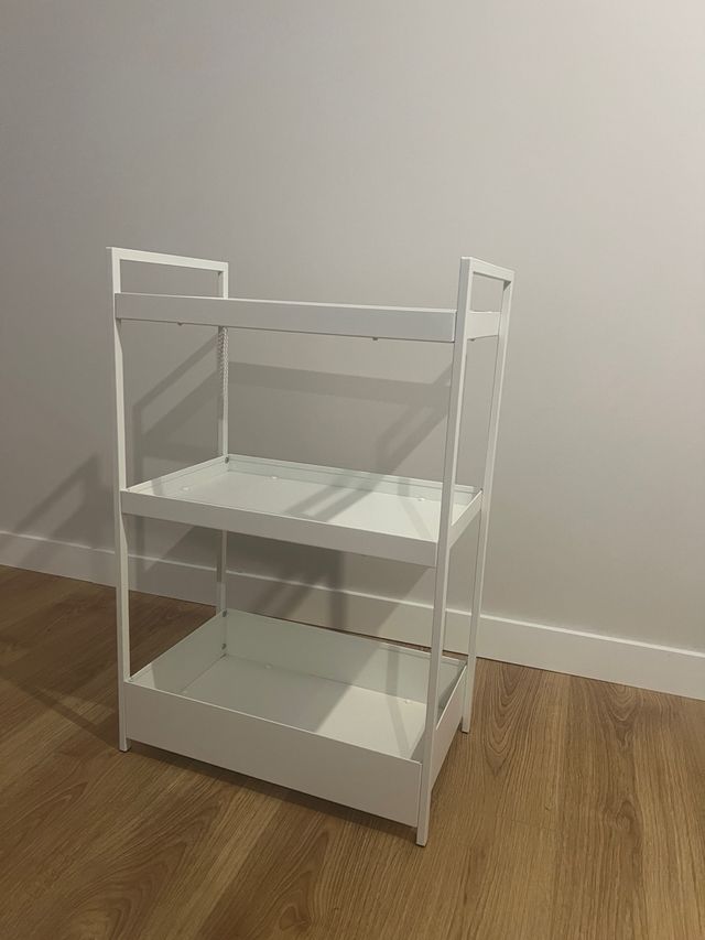 Estantería organizadora blanca 3 baldas