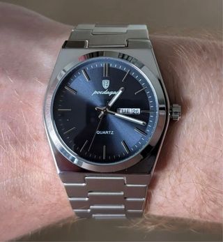 Reloj POEDAGAR Clásico Hombre Azul/Plata