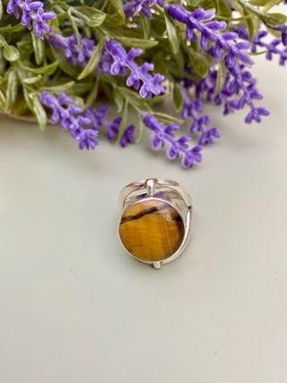 Anillo Plata Peruana 950 Doble Piedra Ajustable