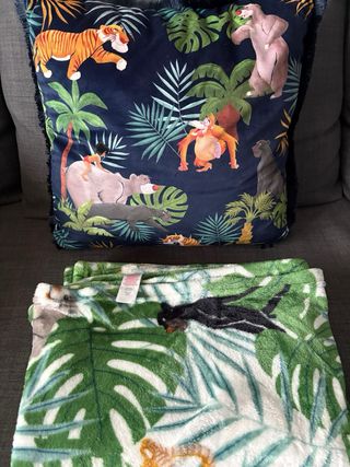 Coperta e cuscino Libro della Giungla