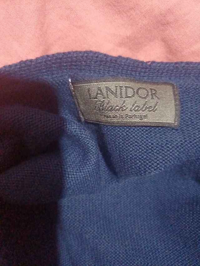 Casaco Malha Lanidor XL Preto/Azul Novo