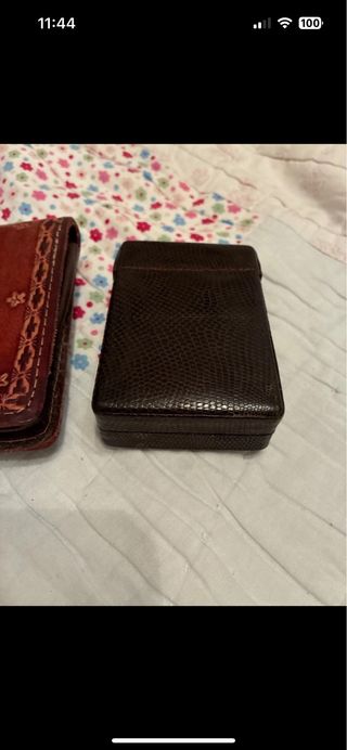 2 tabaqueras de piel