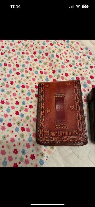 2 tabaqueras de piel