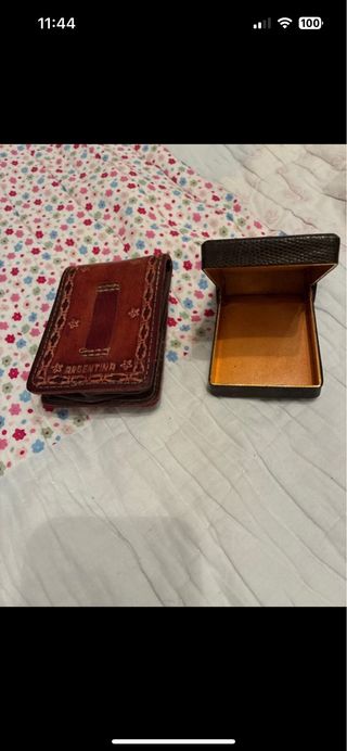 2 tabaqueras de piel