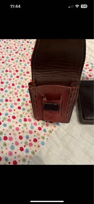 2 tabaqueras de piel